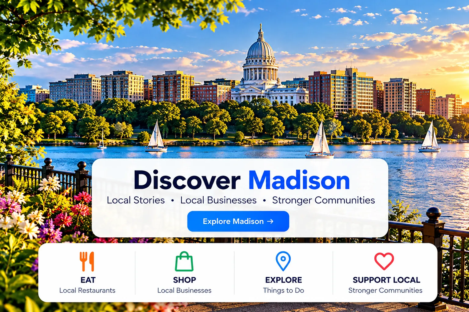 Local media and community publishing concept